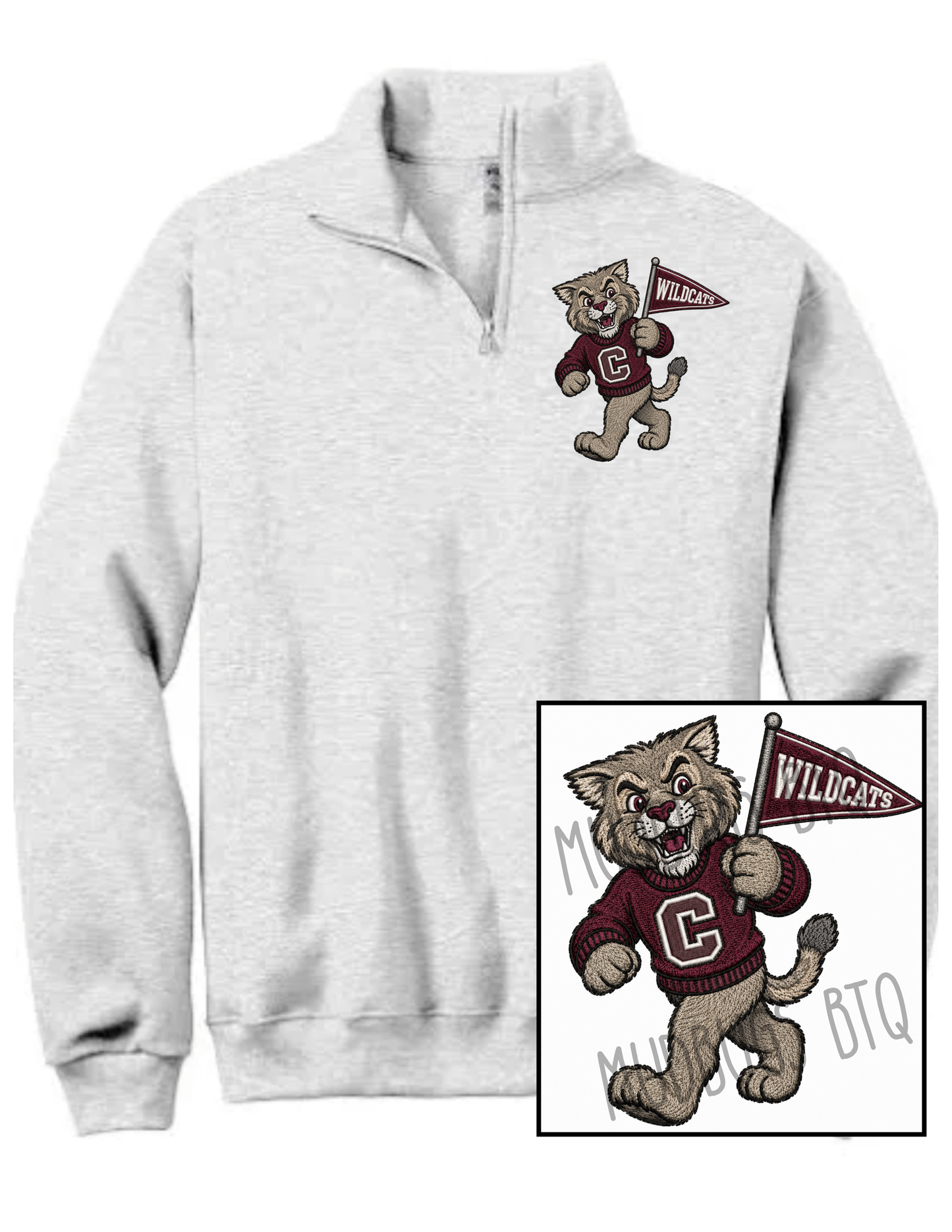 Willy The Wildcat Quarter Zip Sweatshirt