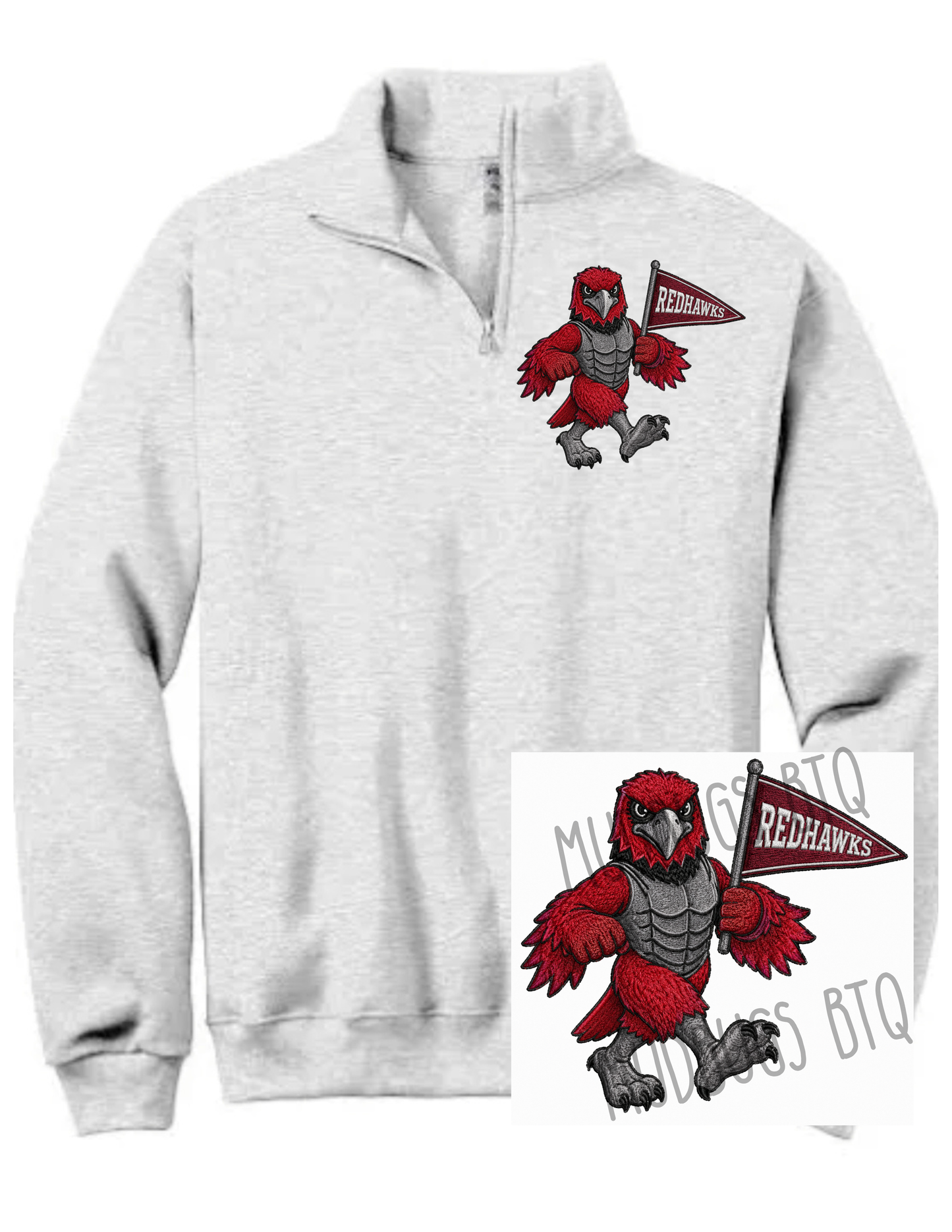 CP Redhawks Quarter Zip Sweatshirt