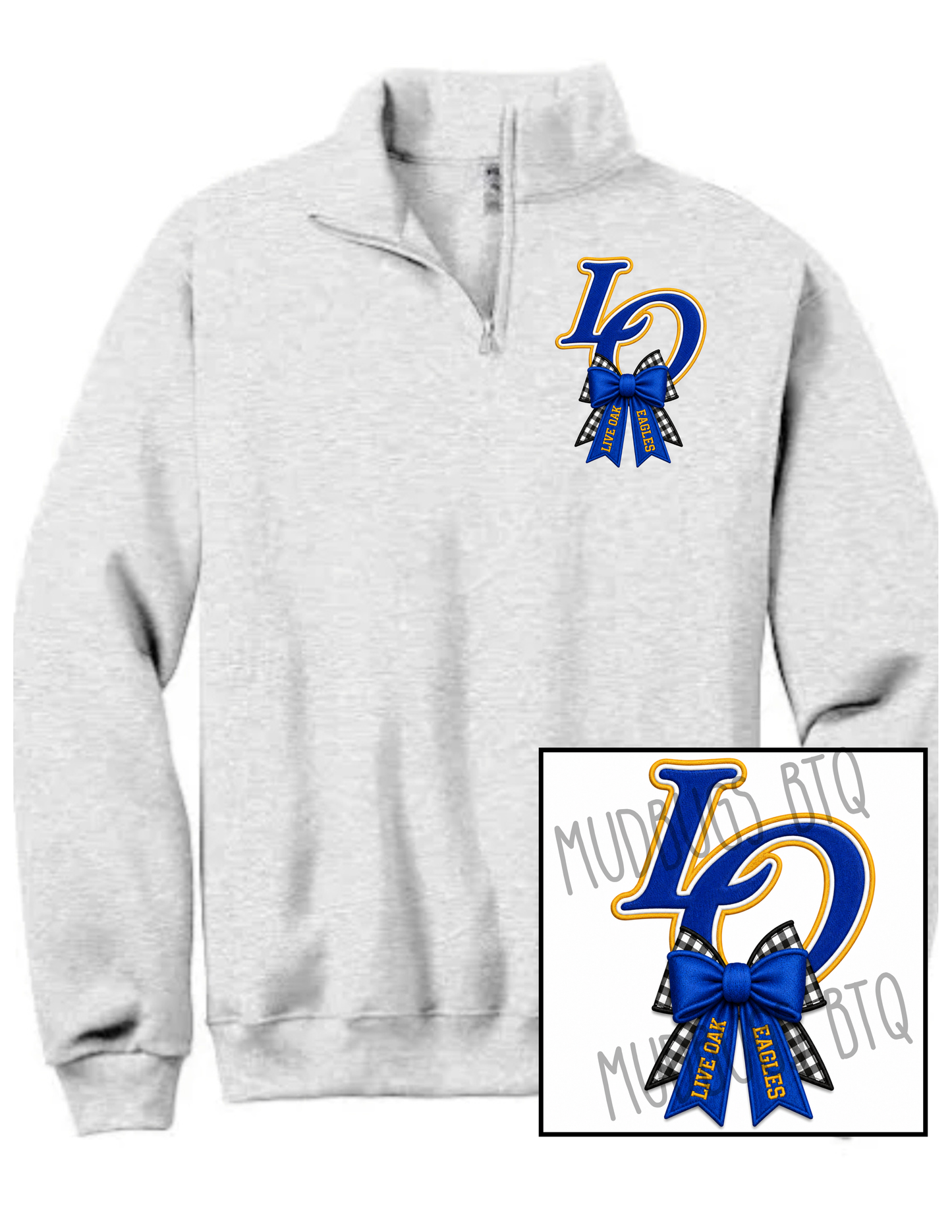 LO Varsity Bow Quarter Zip Sweatshirt