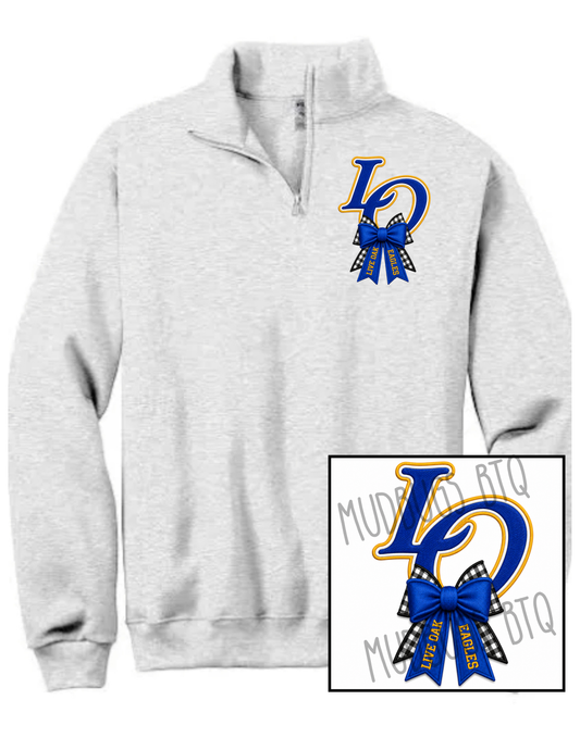 LO Varsity Bow Quarter Zip Sweatshirt