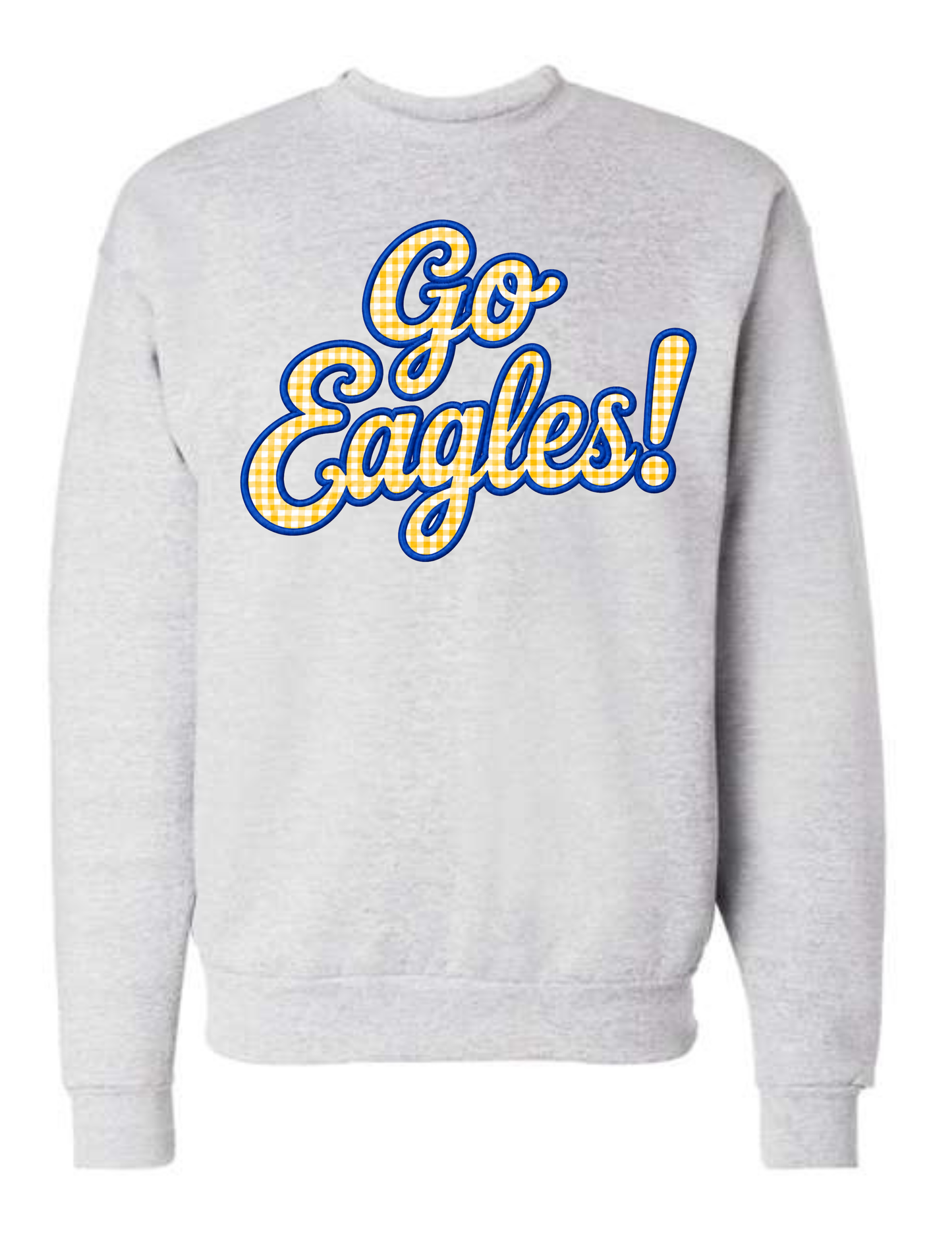 Go Eagles! Gingham Retro Applique Sweatshirt
