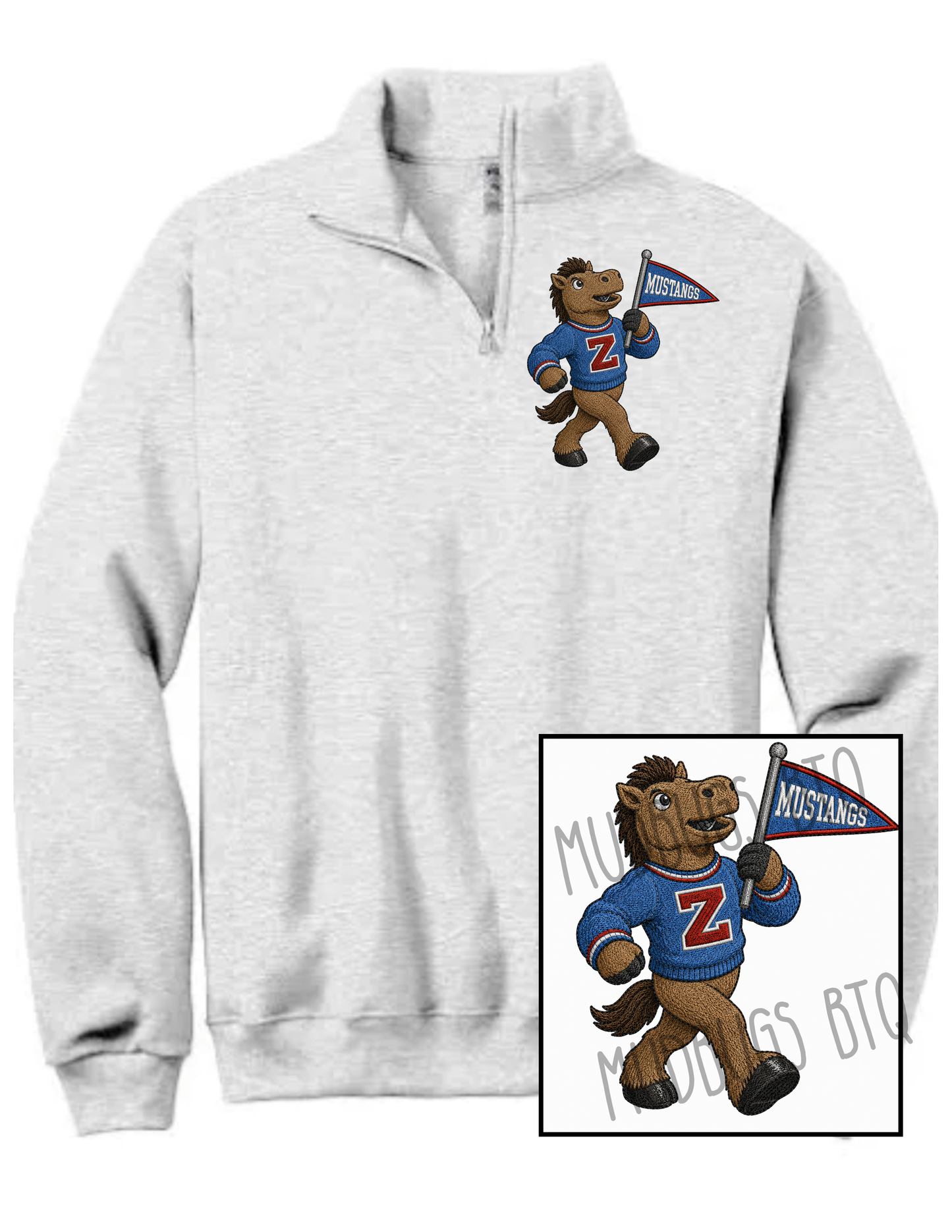 Mustangs Quarter Zip Sweatshirt