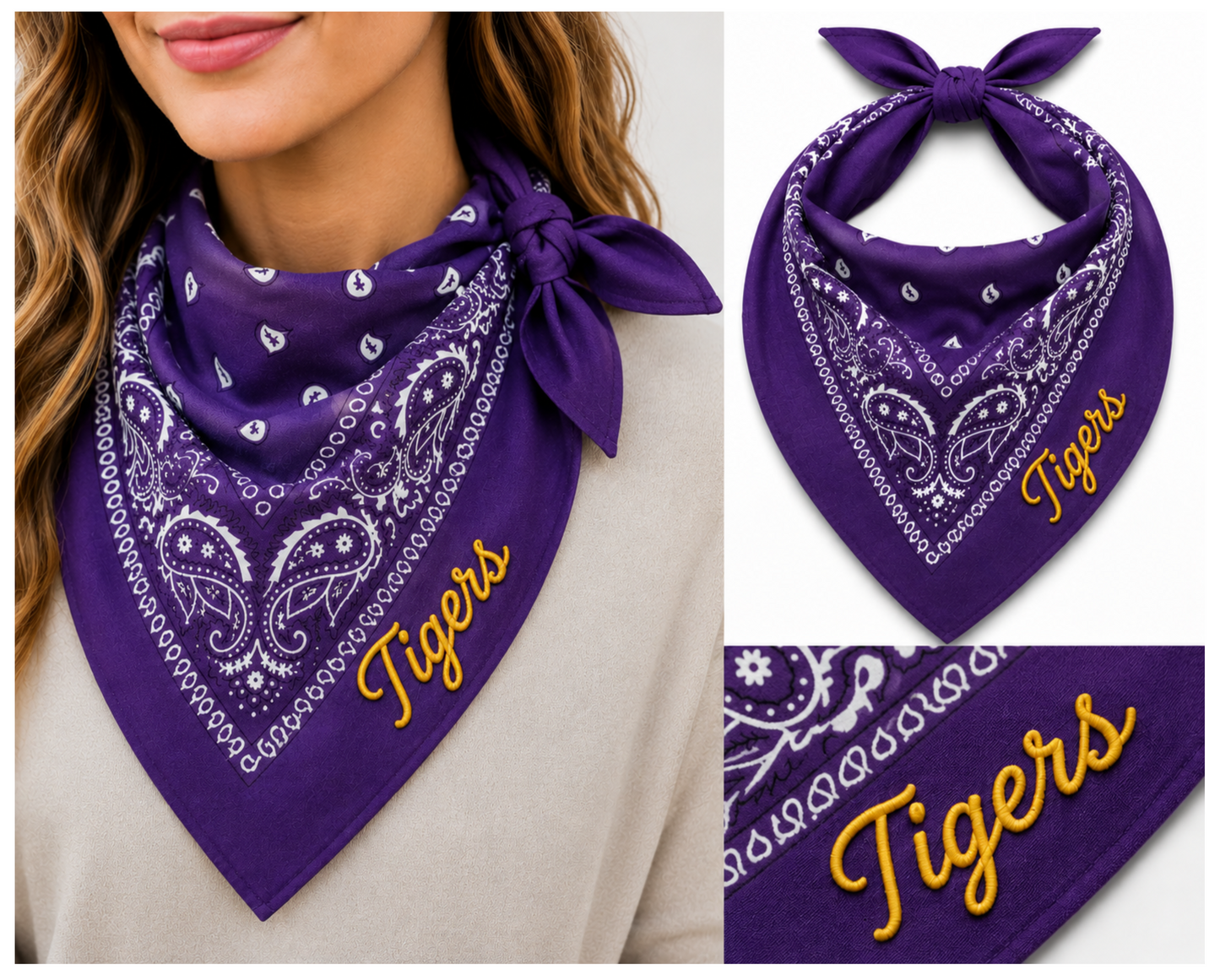 Tigers Game Day Bandana