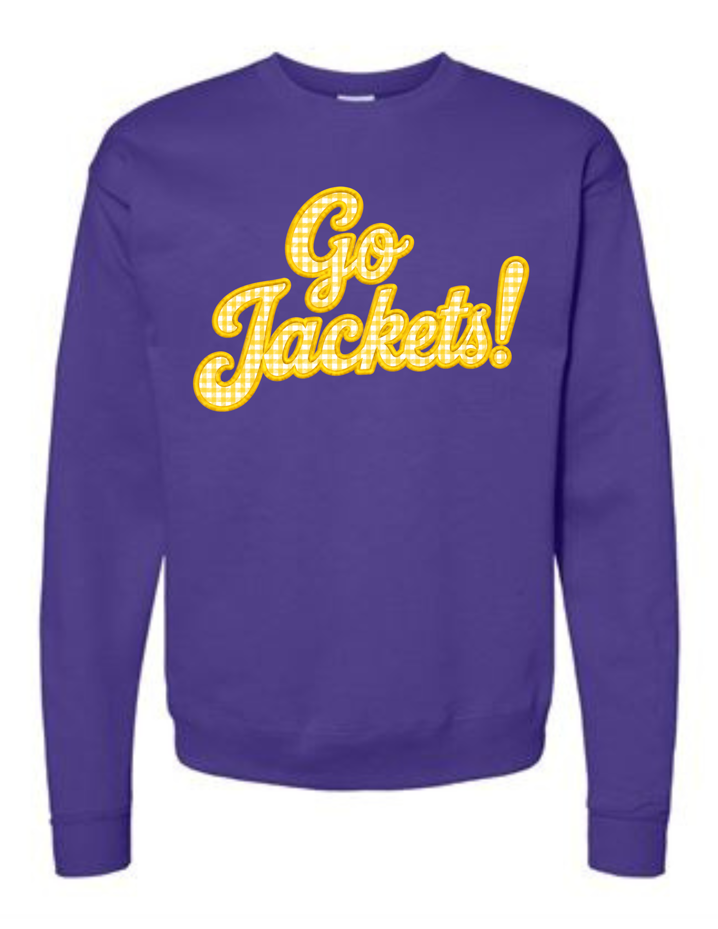 Go Jackets! Gingham Retro Applique Sweatshirt