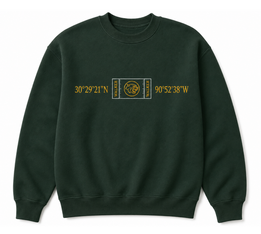 W. Wildcat Stadium Coordinates - Southern Spirit Sweatshirt