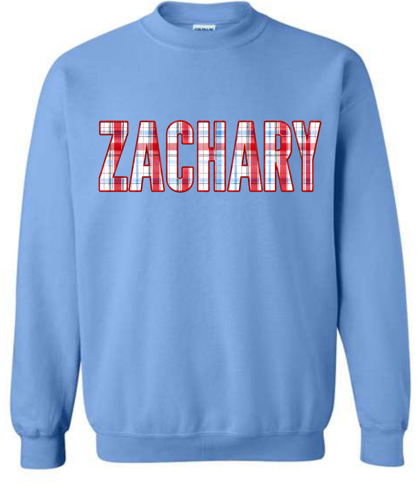 Zachary Plaid Applique - Southern Spirit Sweatshirt