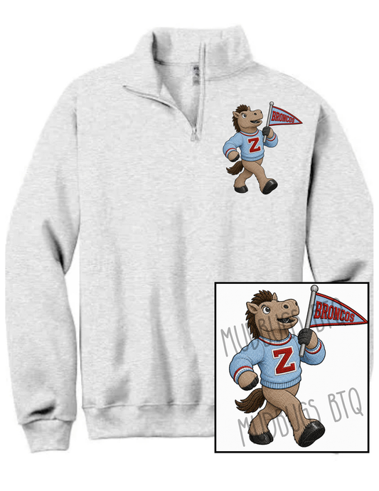 Bucky The Bronco Quarter Zip Sweatshirt
