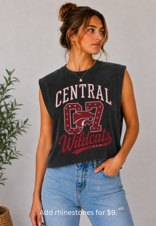 Central Wildcats Vintage Varsity Tank