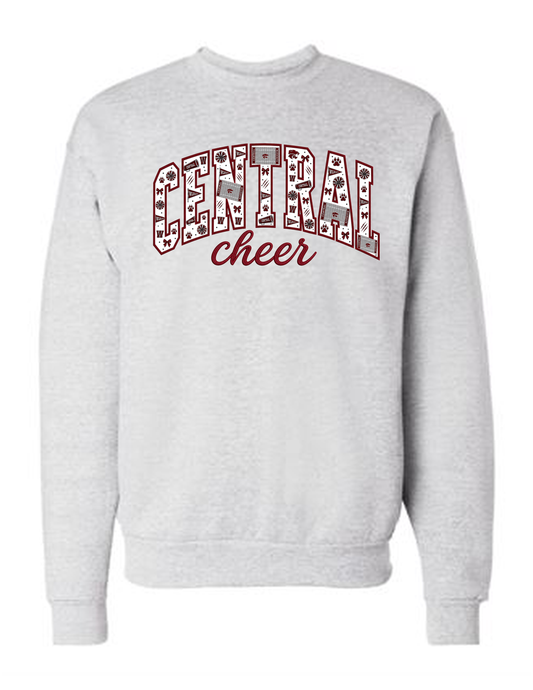 Central Cheer Southern Spirit Applique Sweatshirt - Ash Gray