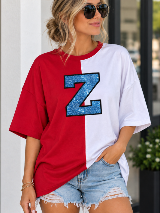 The Split Spirit Tee | Glitter Appliqué