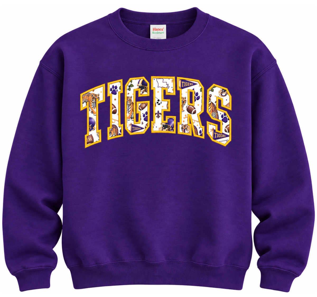 LA Tigers Southern Spirit Applique Sweatshirt | Purple