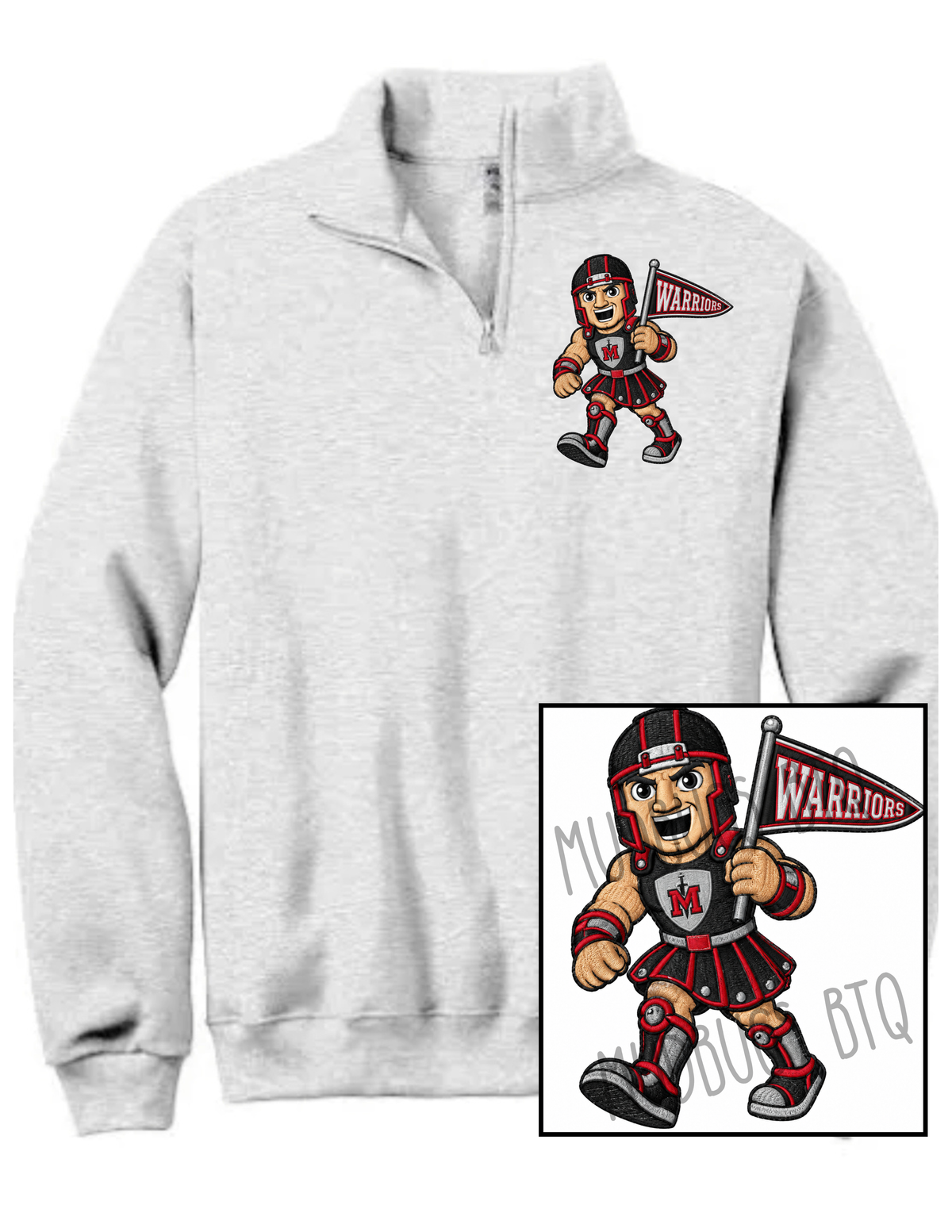 M. Warriors Quarter Zip Sweatshirt