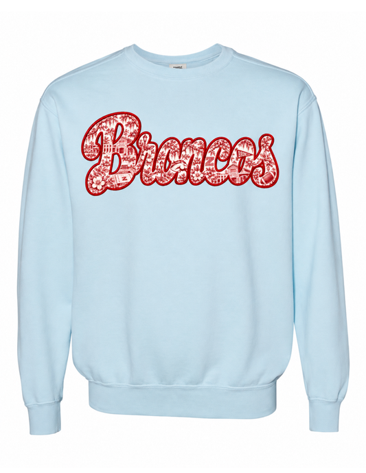 Broncos Toile Appliqué Sweatshirt