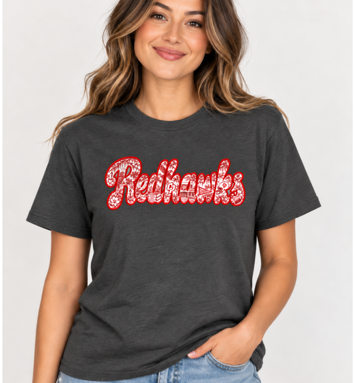 Redhawks Toile Southern Spirit Applique Tee