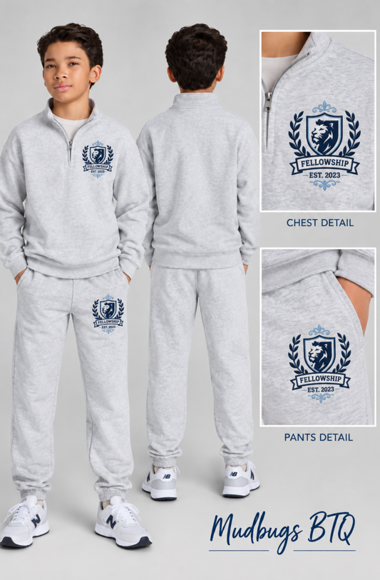 Youth Fellowship Quarter-Zip Sweatshirt + Pant Set
