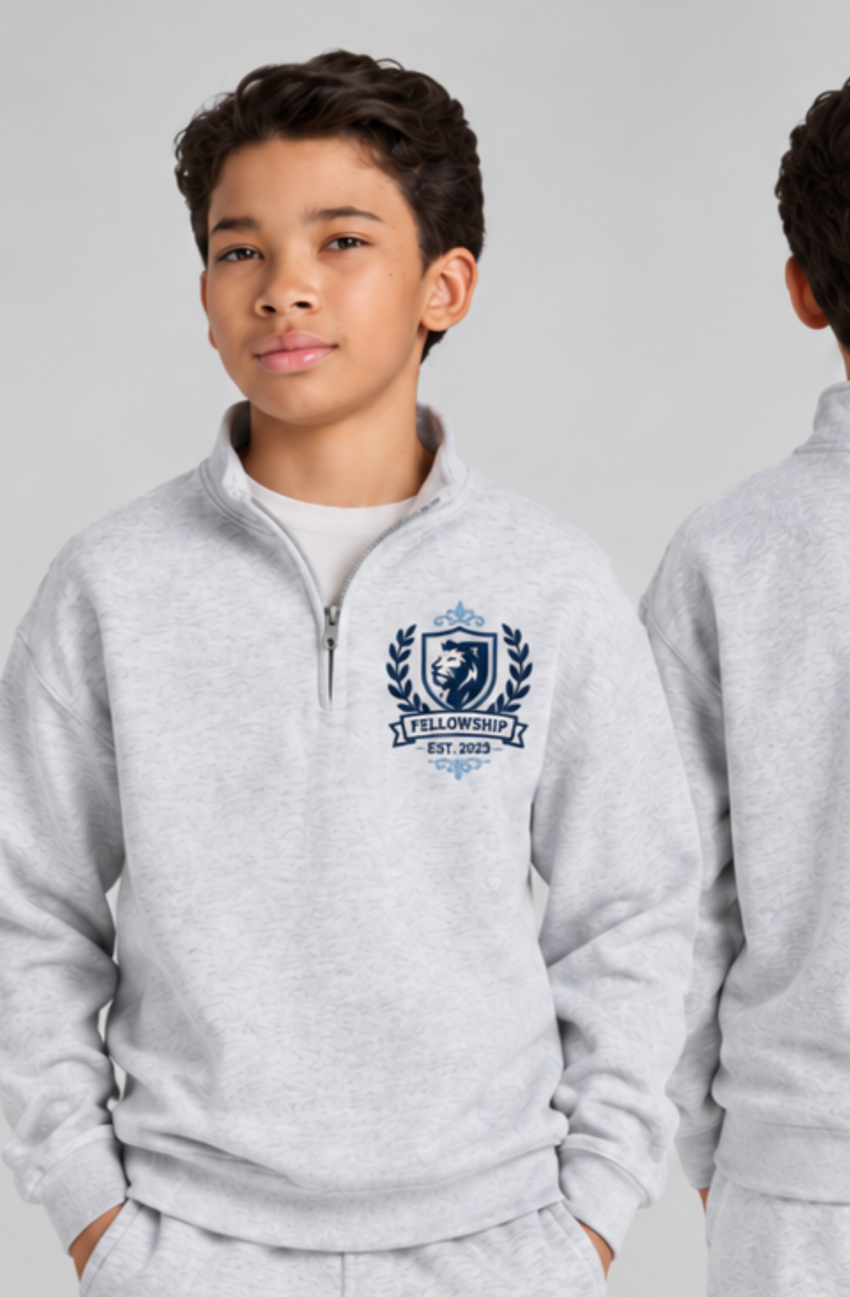 Fellowship Crest Quarter Zip Sweatshirt | Approved Daily Wear