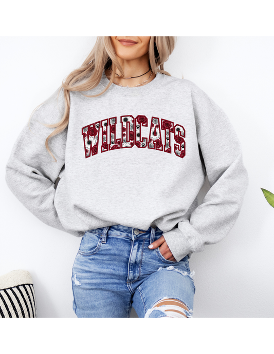 Wildcats in Bloom Appliqué Sweatshirt