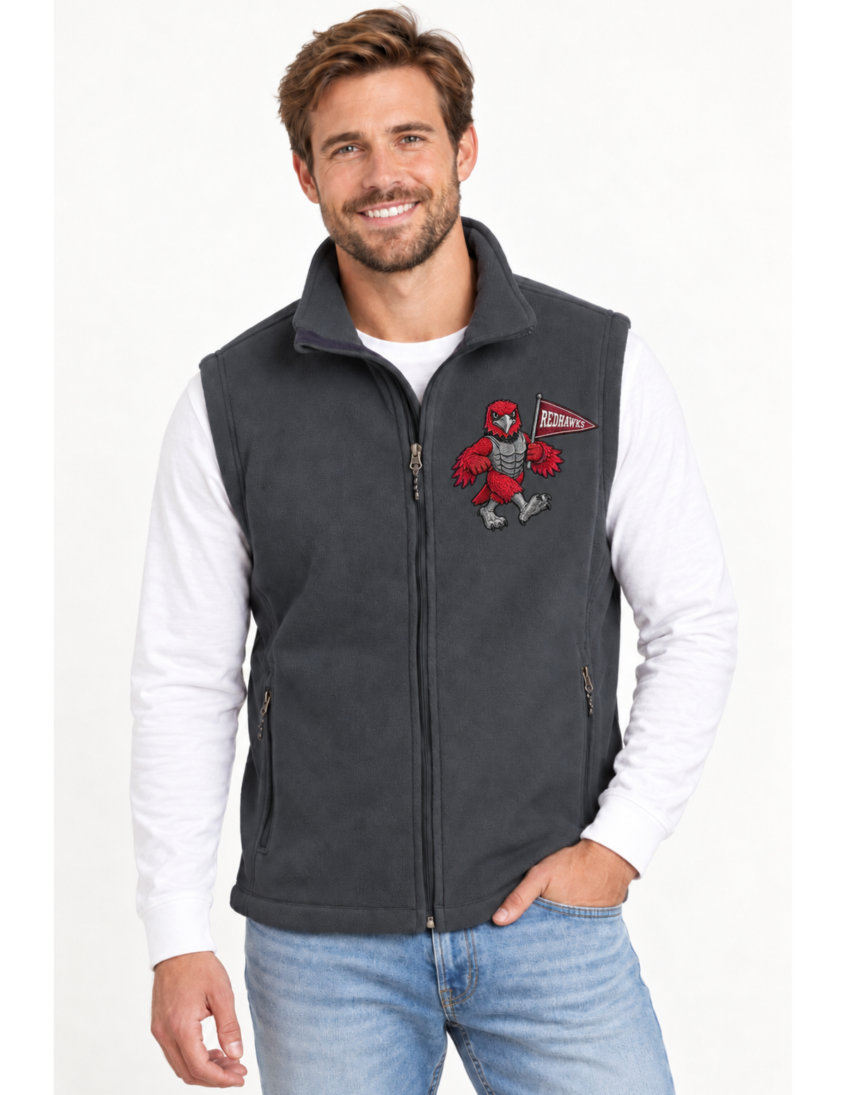 CP Redhawks Embroidered Fleece Vest