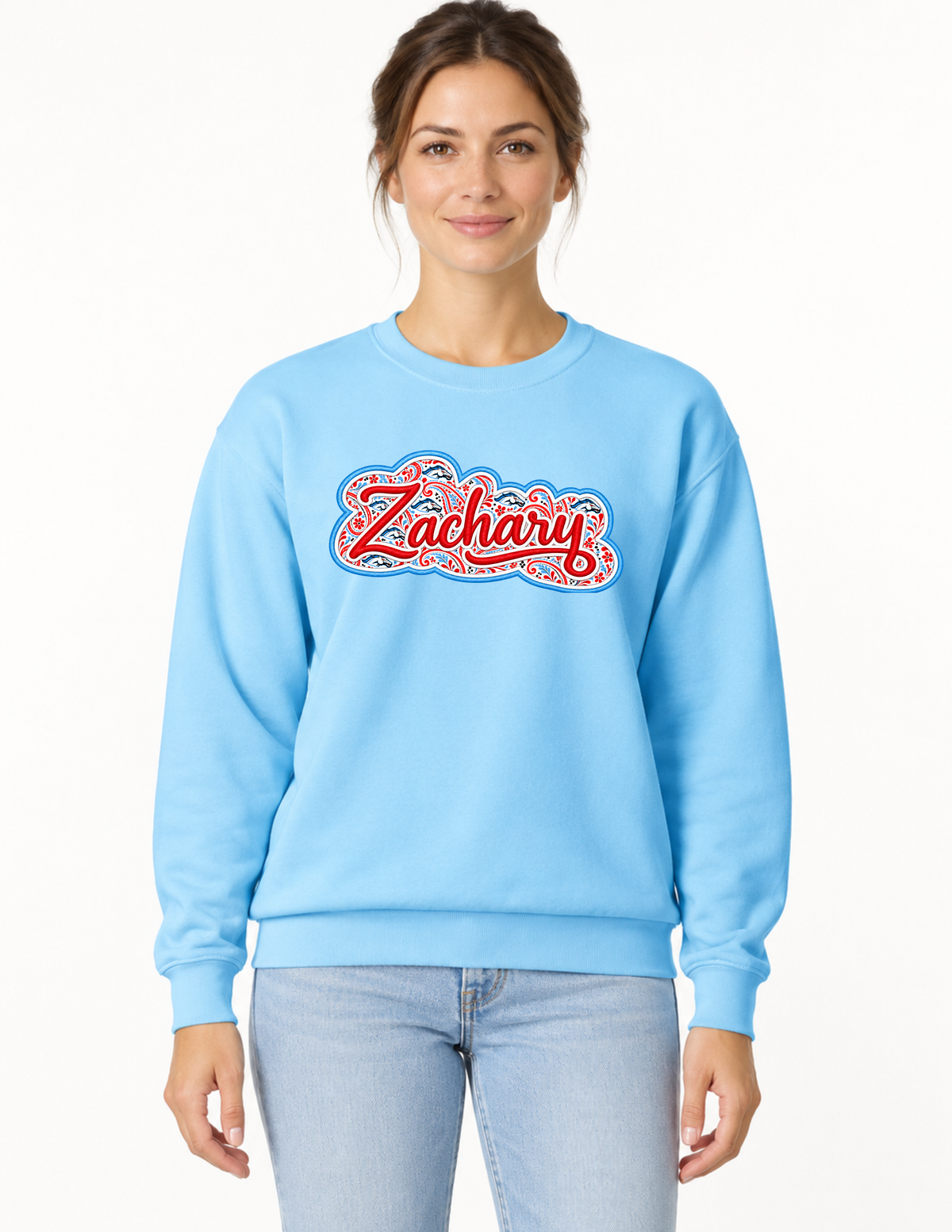 Zachary Paisley Appliqué Sweatshirt | Southern Spirit Collection