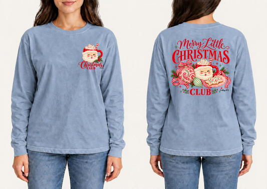 Merry Little Christmas Club Comfort Colors Tee | Southern Spirit