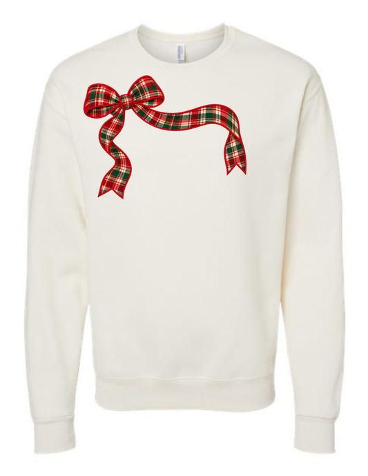 All Wrapped Up Christmas Bow Appliqué Sweatshirt | Southern Spirit - MUDBUGSBTQ