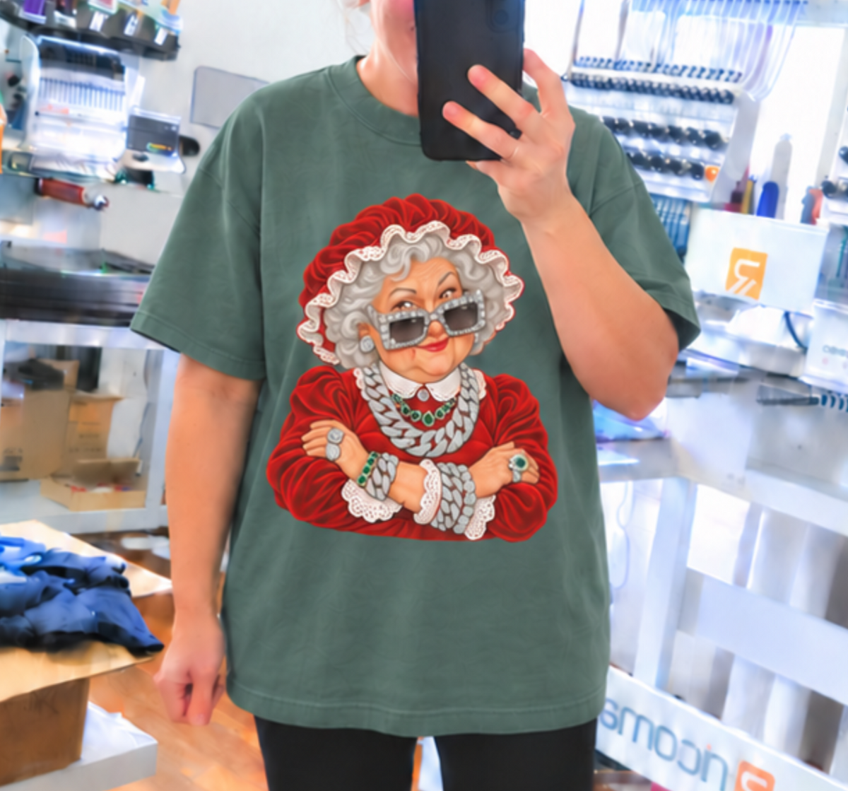 Mrs. Clause Means Business Tee - MUDBUGSBTQ