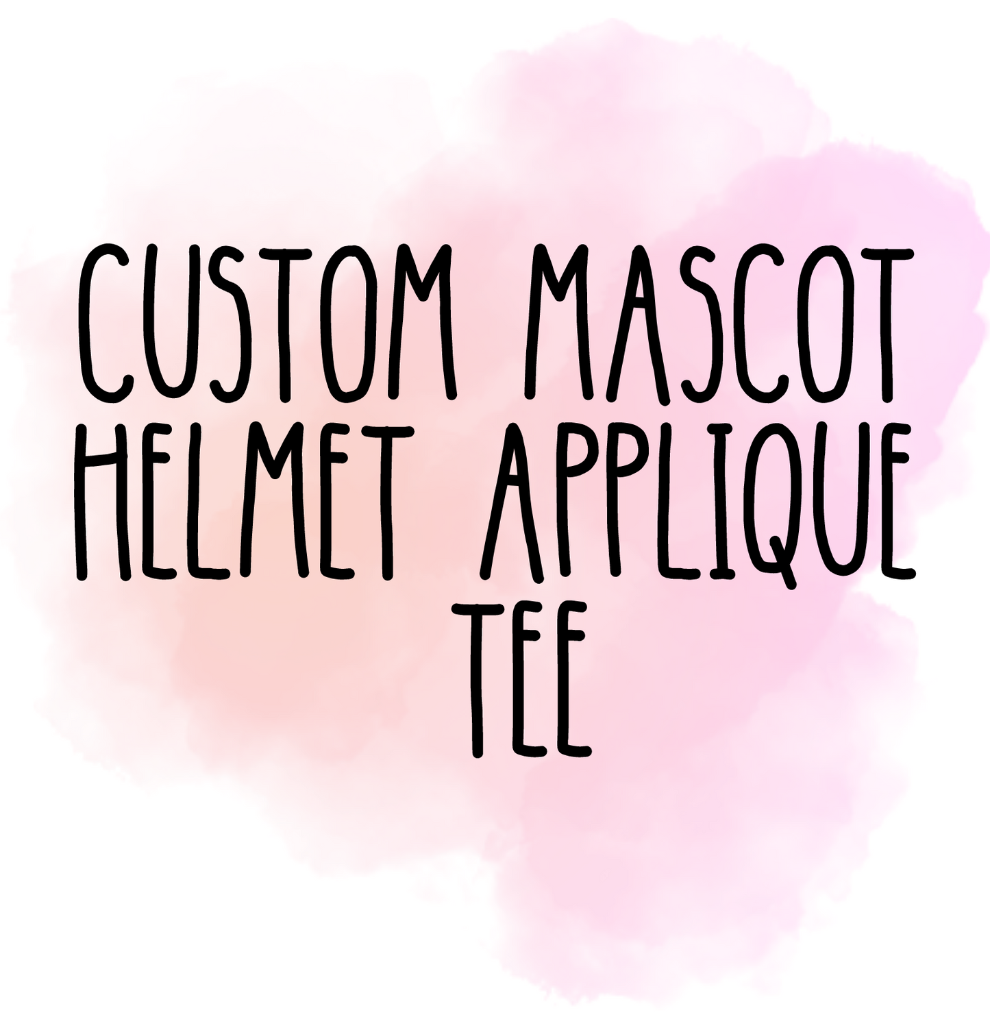 Custom Mascot Helmet Applique Tee - Send us your mascot!