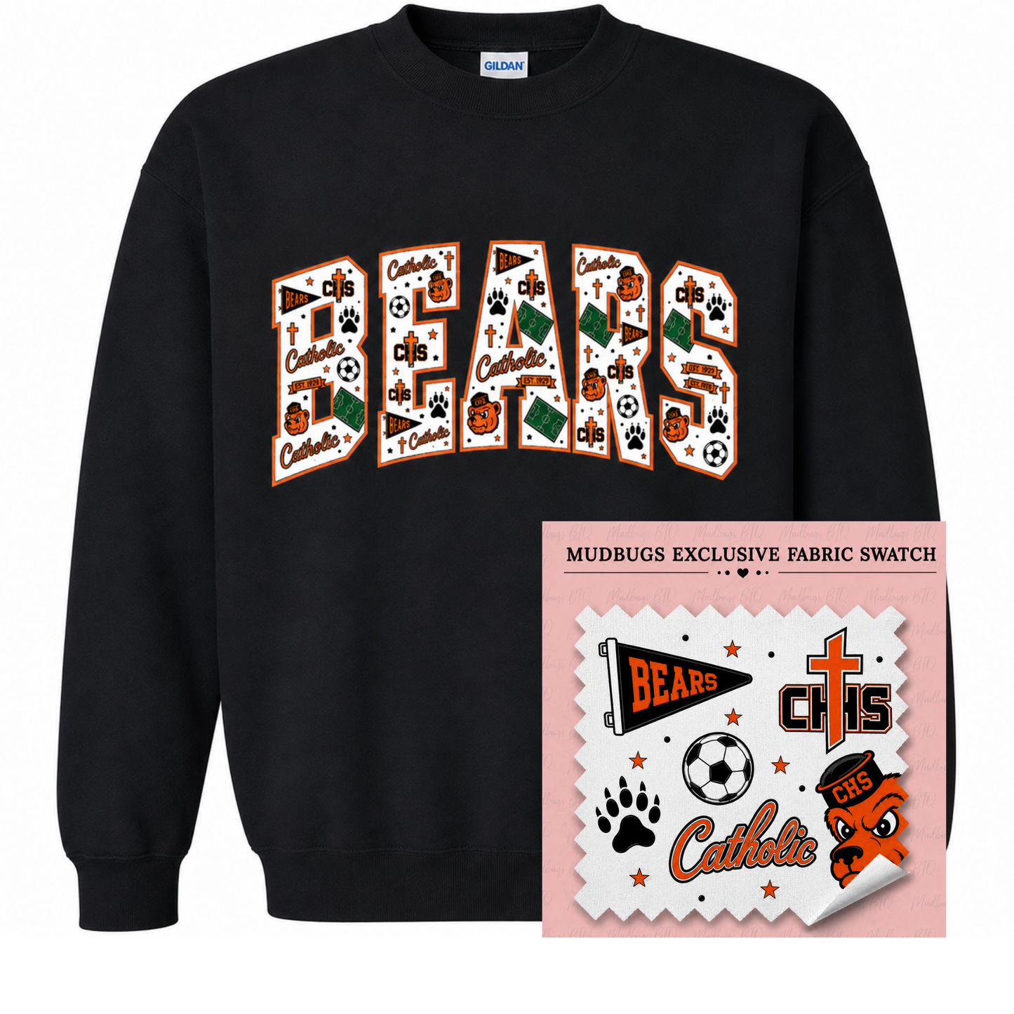 C. Bears Soccer Southern Spirit Applique Sweatshirt