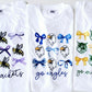 Girls Custom Mascot & Bows Tee - MUDBUGSBTQ