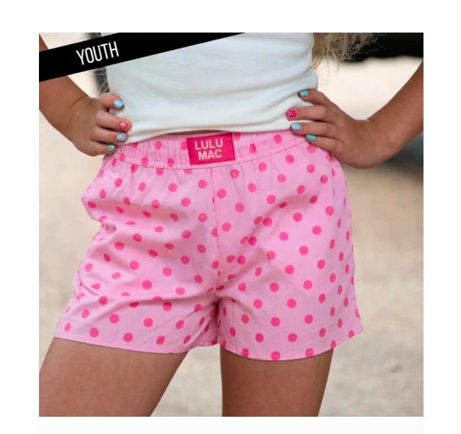 LULU MAC Pink Polka Dots Shorts