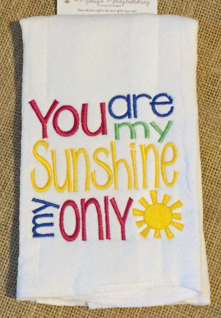 Sunshine Burp Cloth - MUDBUGSBTQ