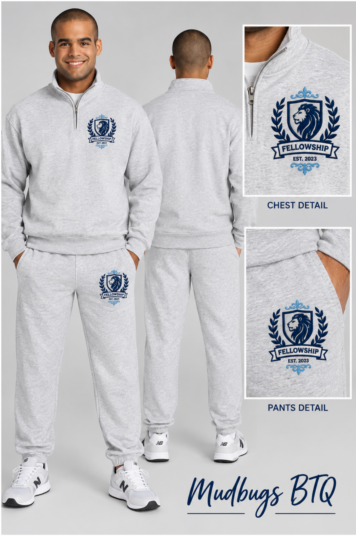 Quarter- Zip Sweatshirt + Pant Set