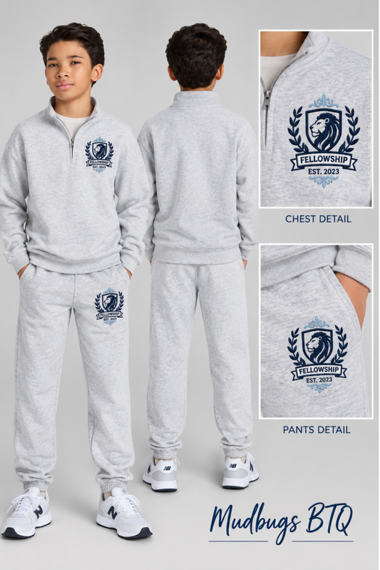 Youth Quarter-Zip Sweatshirt + Pant Set
