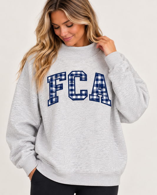 FCA Plaid Mock Neck Sweatshirt | Approved Spirit Wear