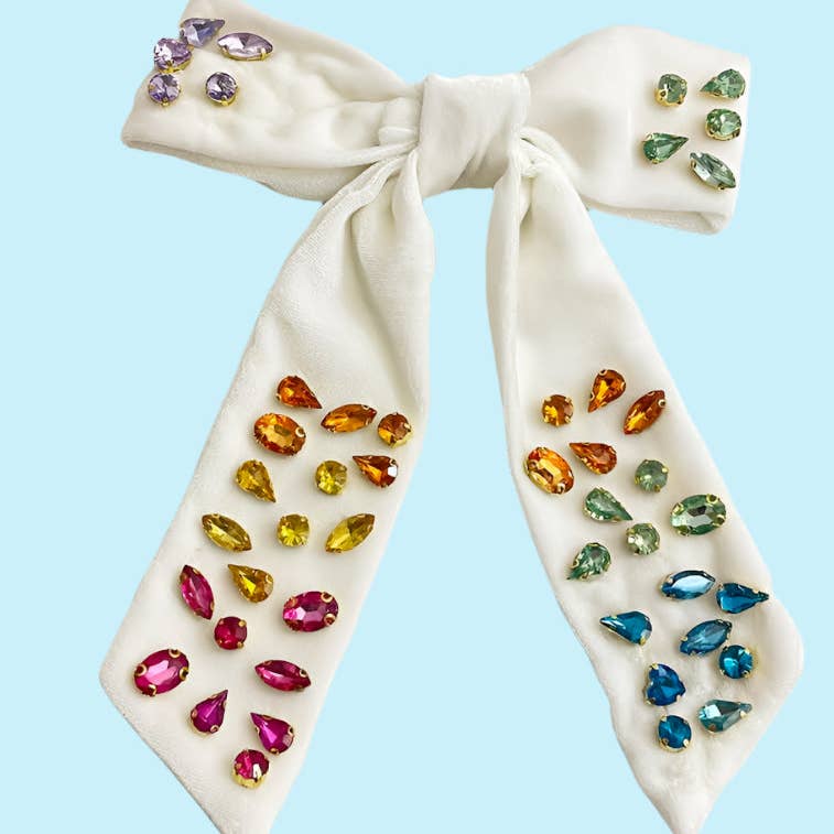 Rhinestone Hair Bow