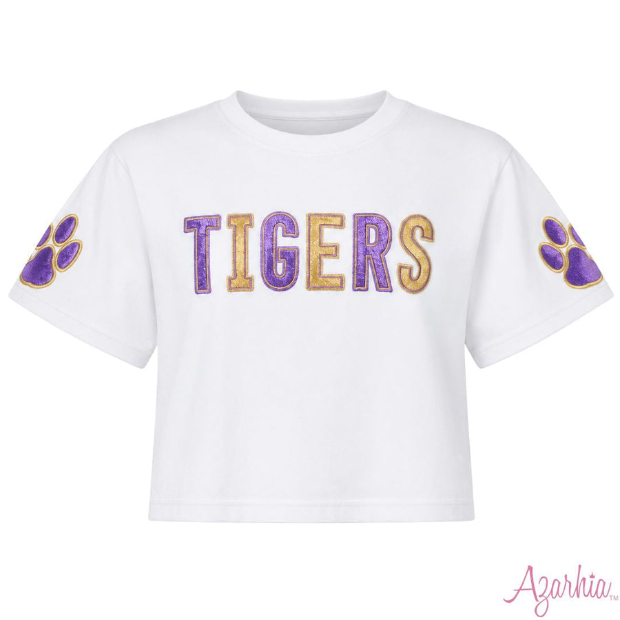 Girls Shimmer Tigers Boxy Tee