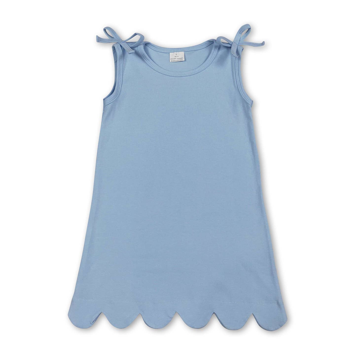 Light Blue Scalloped Dress - MUDBUGSBTQ