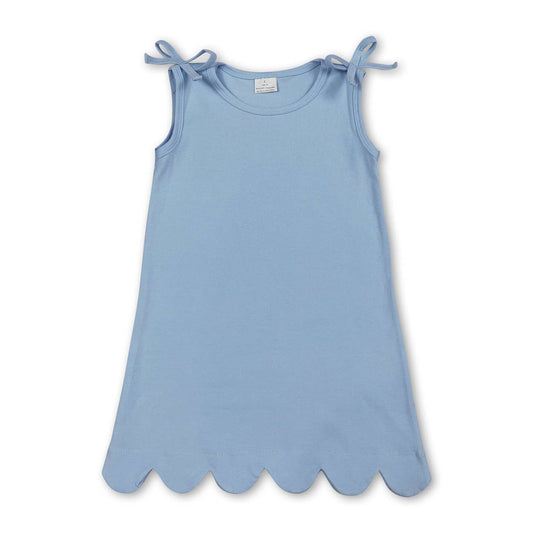 Light Blue Scalloped Dress - MUDBUGSBTQ