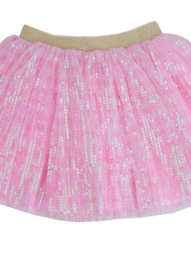 Pink Sparkle Plaid Skirt