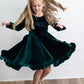 Velvet Ruffle Fancy Dress
