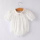 White Chtistening Smocked Romper