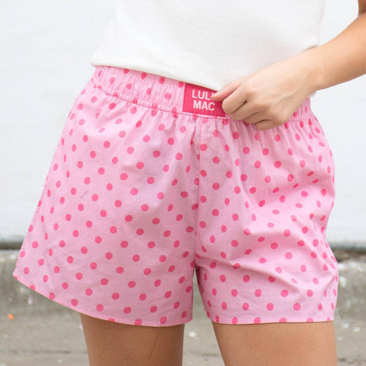 LULU MAC Pink Polka Dots Shorts