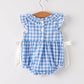 Girl Fall Blue Smocked Romper - MUDBUGSBTQ