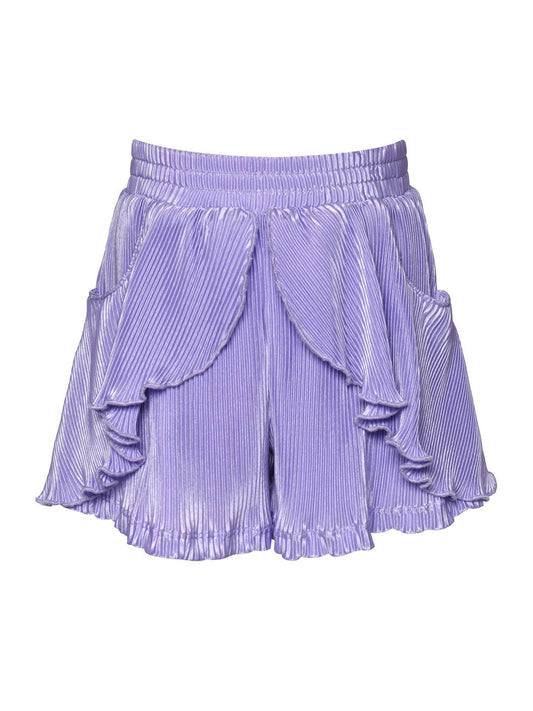 Light Purple Ruffle Shorts