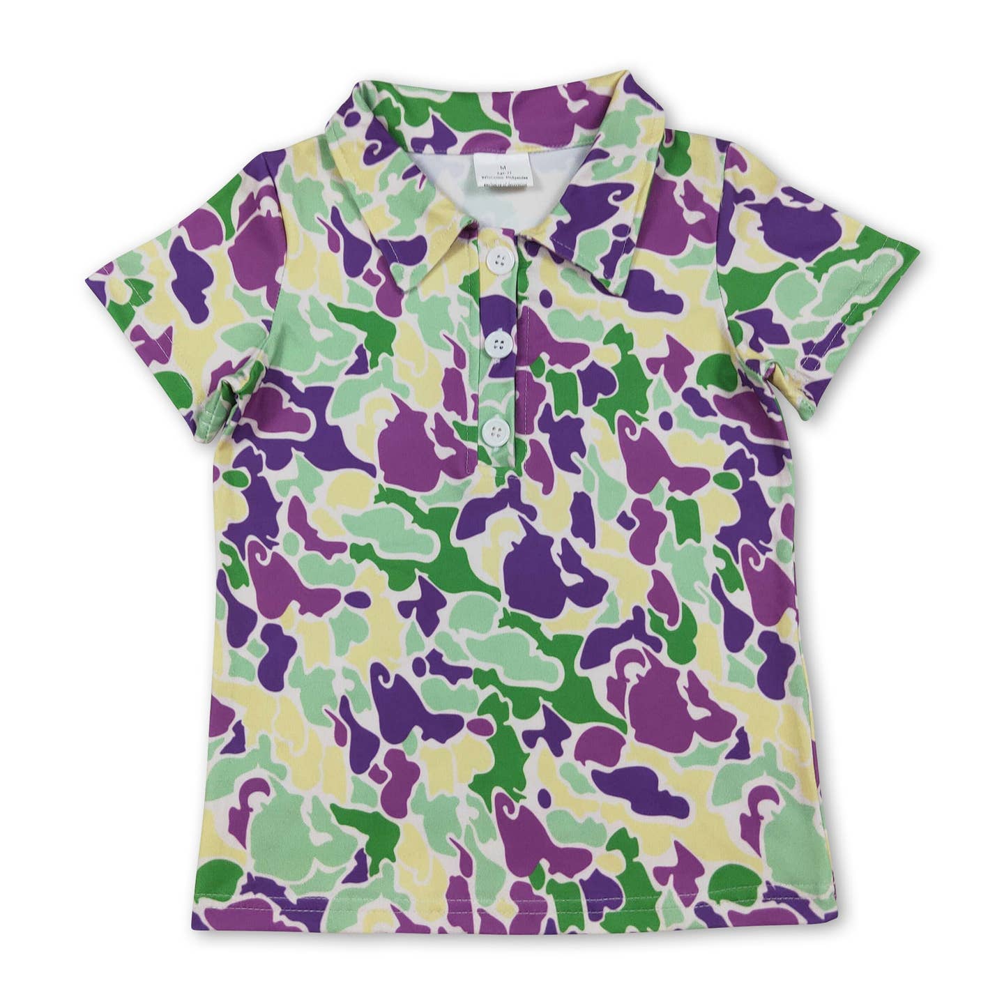 Boys Mardi Gras Camo Polo - MUDBUGSBTQ