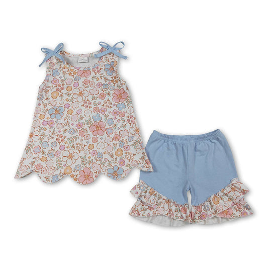 Floral Scalloped Set - MUDBUGSBTQ