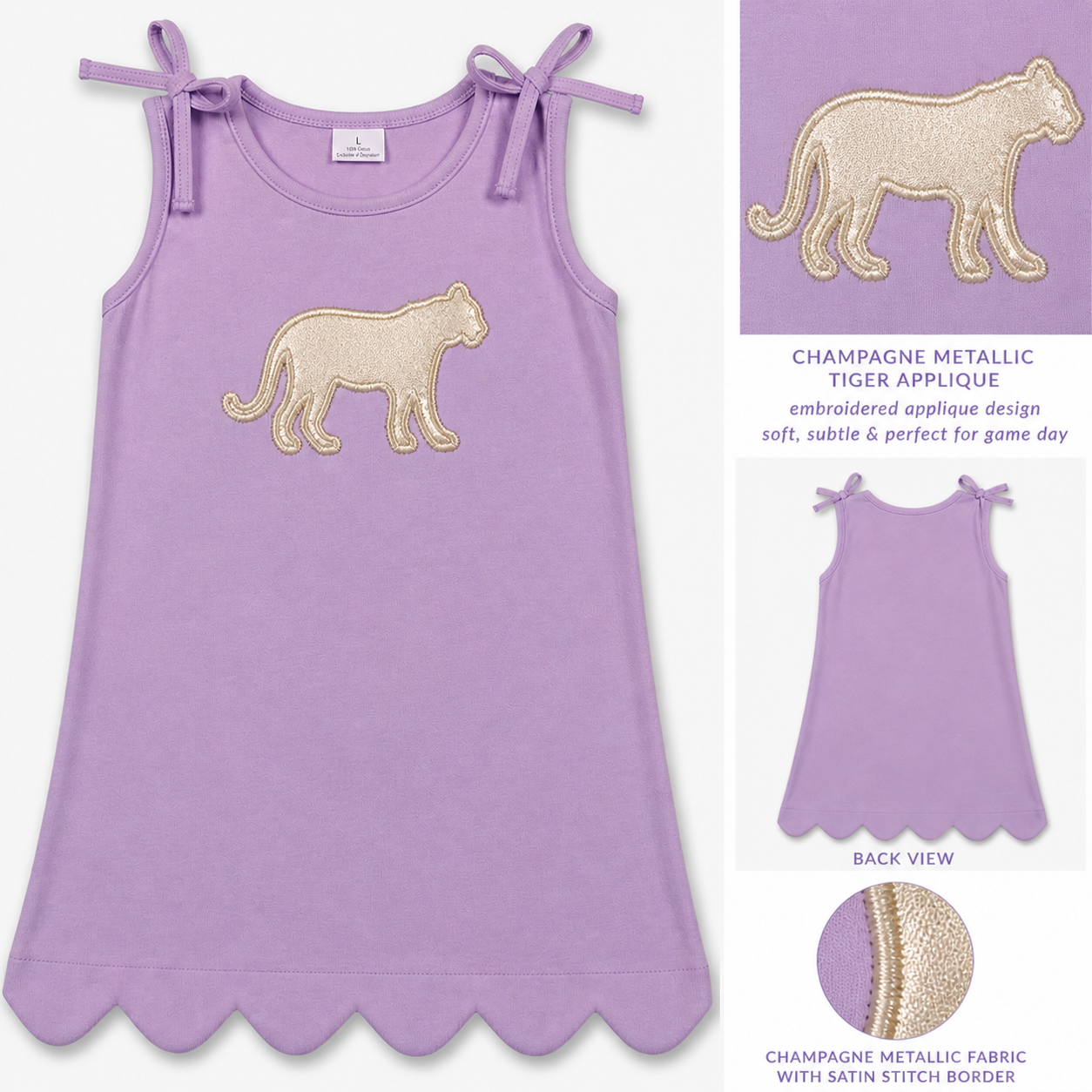 Tiger Scalloped Dress - MUDBUGSBTQ