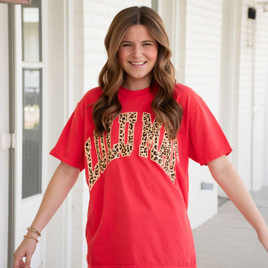 LULU MAC Leopard Red Tee