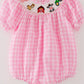 Pink Farm Smocked Romper
