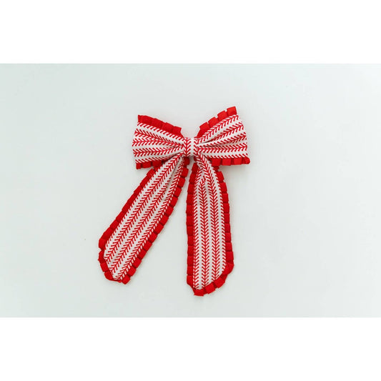 Baseball Ruffle Bow - MUDBUGSBTQ